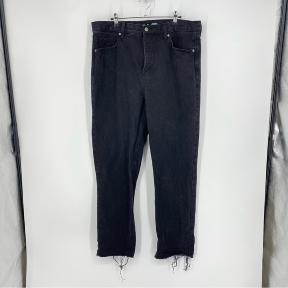 Old Navy‎ Extra High-Waisted Sky-Hi Straight Raw-Hem Jeans size 16 tall